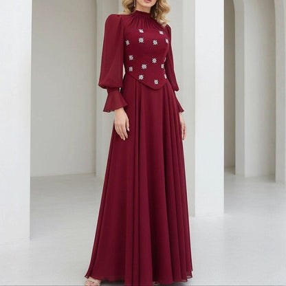 Jewel Embellished Maxi Dress (MS393) - A-1 Thread Vault