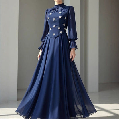 Jewel Embellished Maxi Dress (MS393) - A-1 Thread Vault