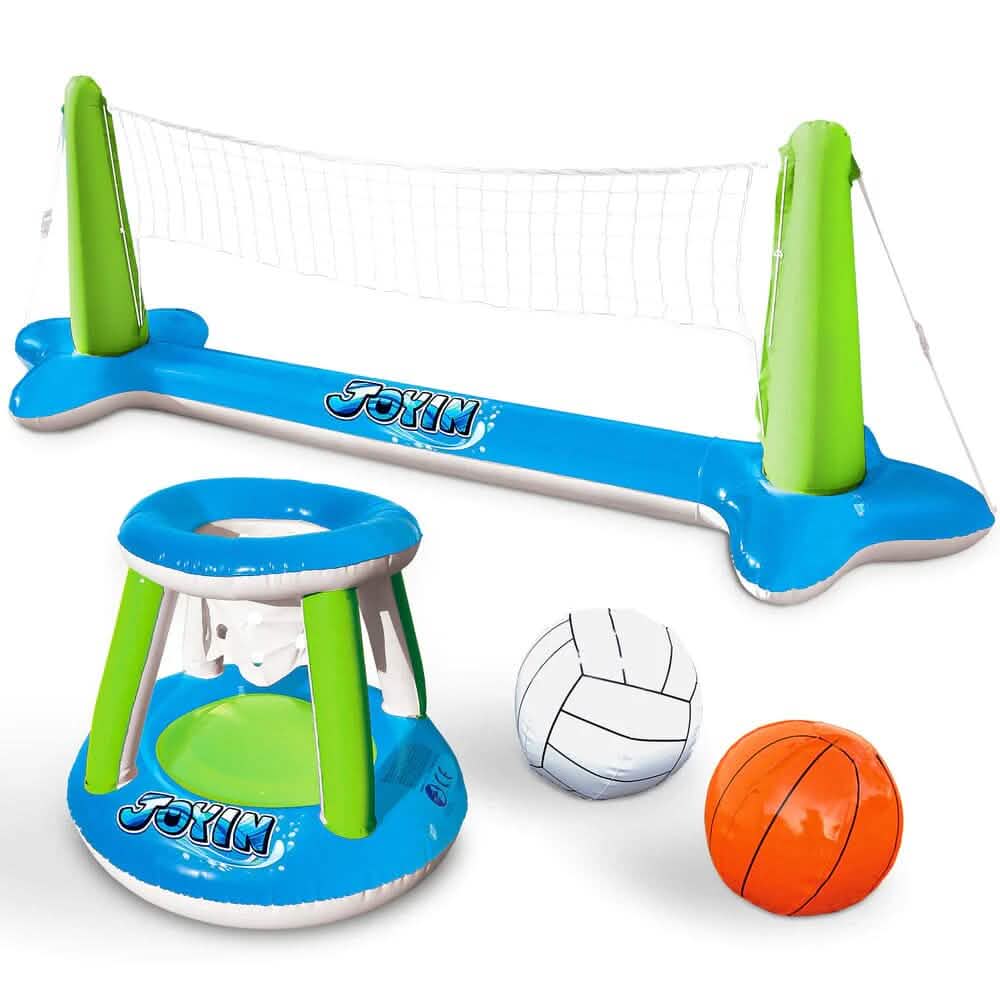 JOYIN Inflatable Basketball and Volleyball Pool Float Set - A-1 Thread Vault