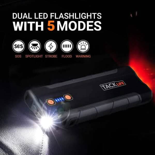 Jump Starter 1000A Peak 20000mAh 12V Car Jumper Black T8 MAX - A-1 Thread Vault