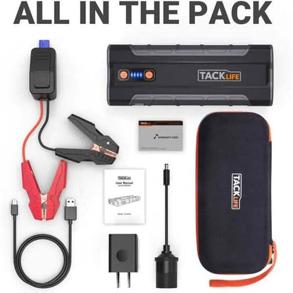 Jump Starter 1000A Peak 20000mAh 12V Car Jumper Black T8 MAX - A-1 Thread Vault