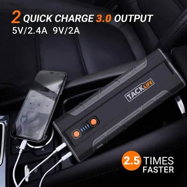 Jump Starter 1000A Peak 20000mAh 12V Car Jumper Black T8 MAX - A-1 Thread Vault