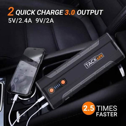 Jump Starter 1000A Peak 20000mAh 12V Car Jumper Black T8 MAX - A-1 Thread Vault