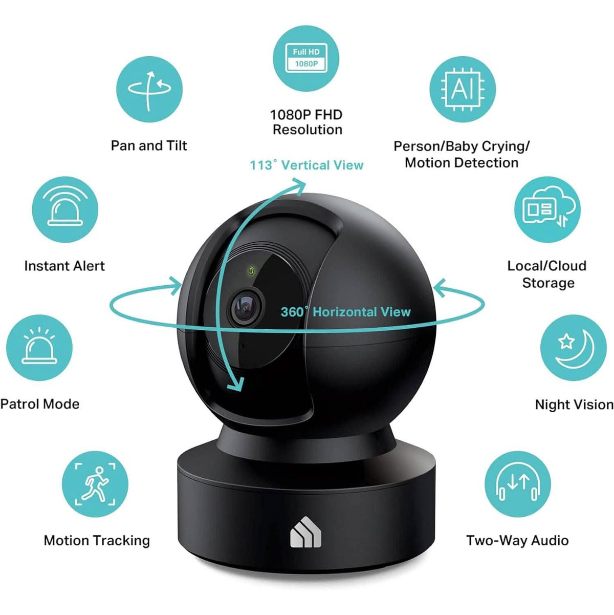 Kasa Smart 2023 New Indoor Pan-Tilt Security Camera (Refurbished) - A-1 Thread Vault