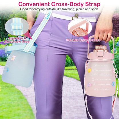 Kawaii Water Bottle with Straw - A-1 Thread Vault