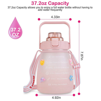 Kawaii Water Bottle with Straw - A-1 Thread Vault