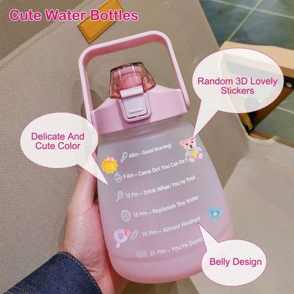Kawaii Water Bottle with Straw - A-1 Thread Vault