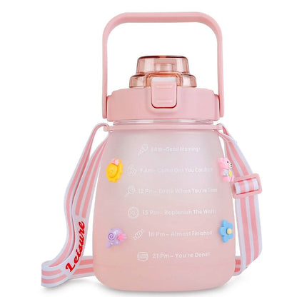 Kawaii Water Bottle with Straw - A-1 Thread Vault