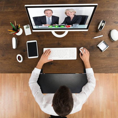 Keyboard Mouse Tray Under Desk Retractable Slide Out Drawer with C Clamp - A-1 Thread Vault