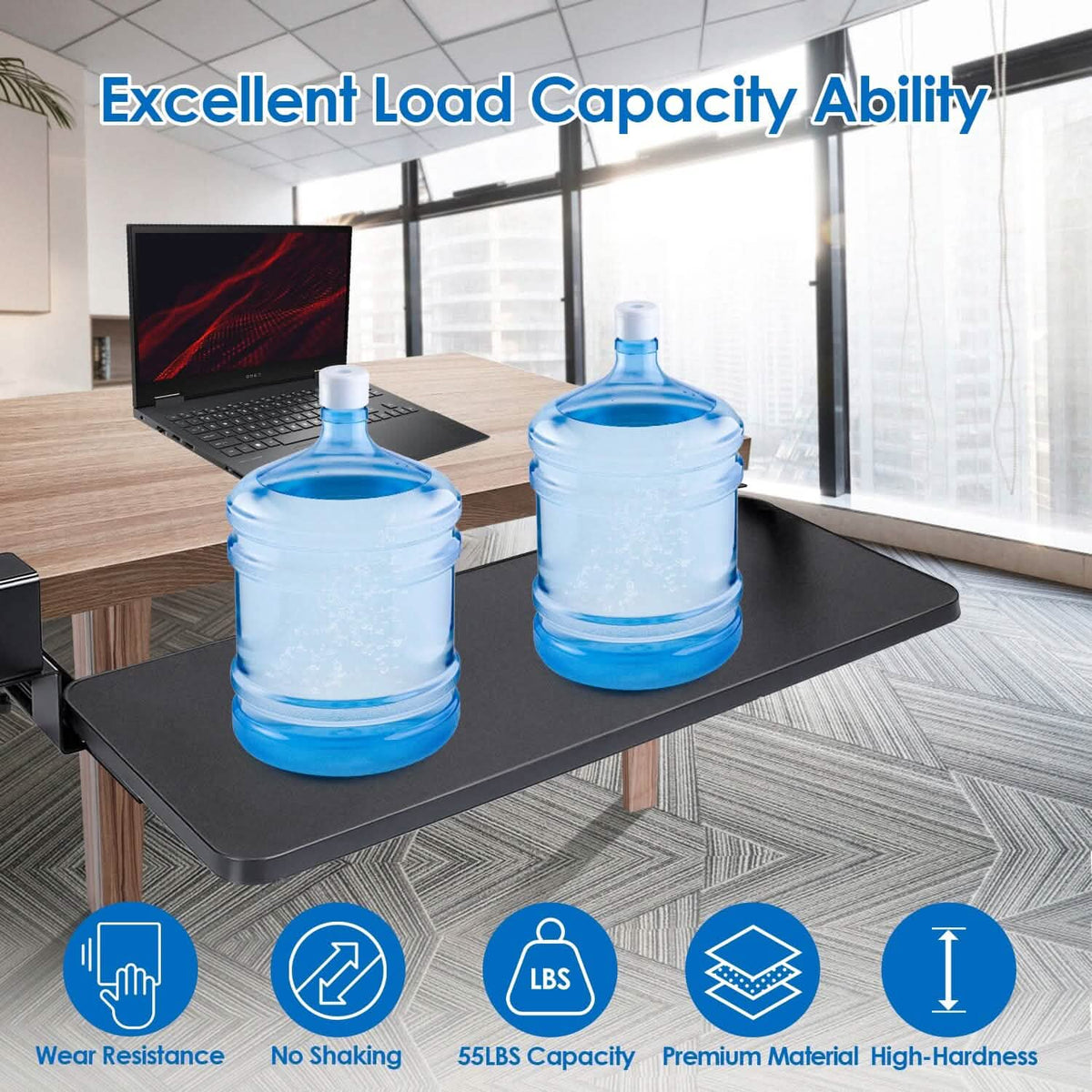 Keyboard Mouse Tray Under Desk Retractable Slide Out Drawer with C Clamp - A-1 Thread Vault