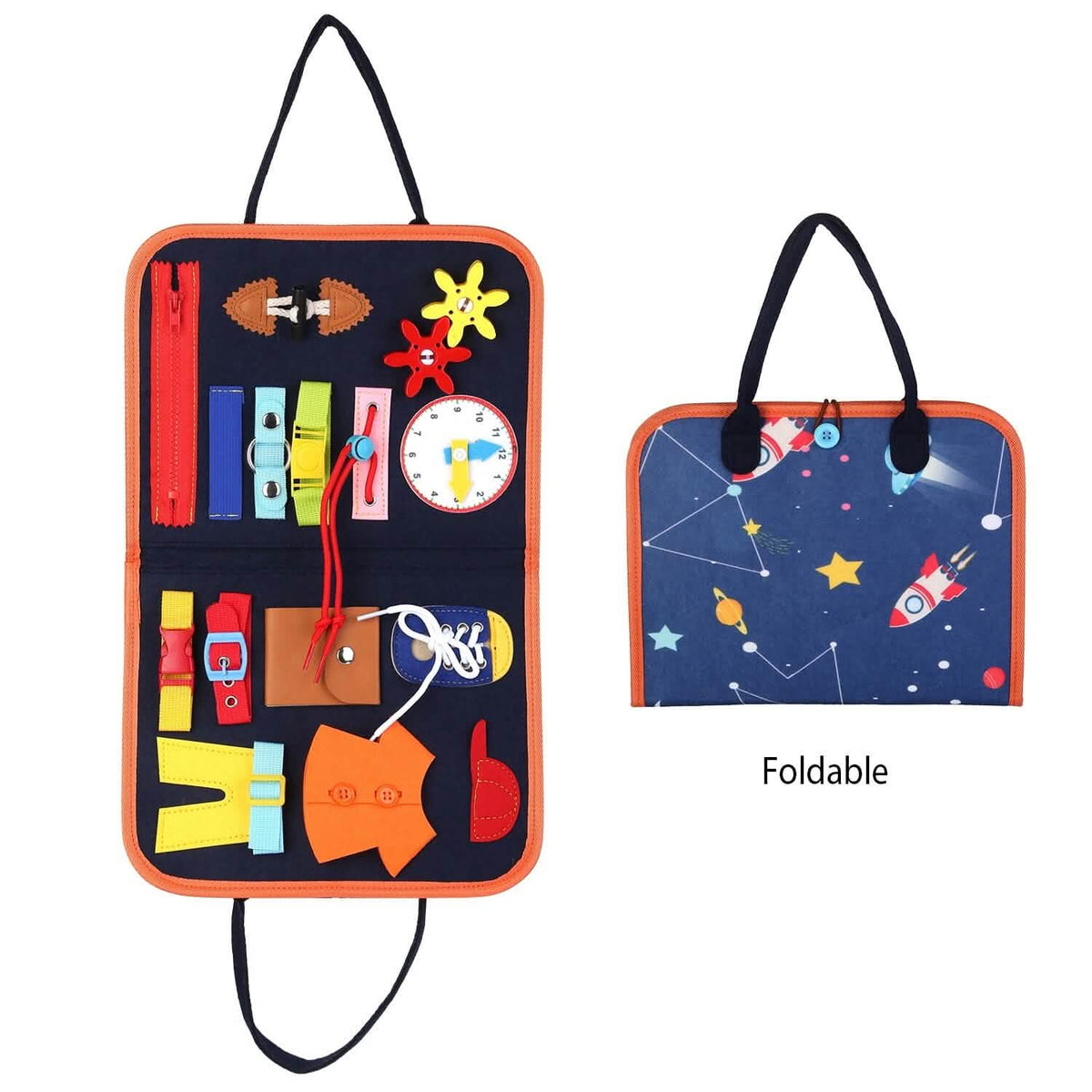 Kids Busy Board Sensory Activity Board Preschool Learning Toys - A-1 Thread Vault