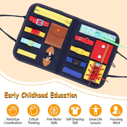 Kids Busy Board Sensory Activity Board Preschool Learning Toys - A-1 Thread Vault