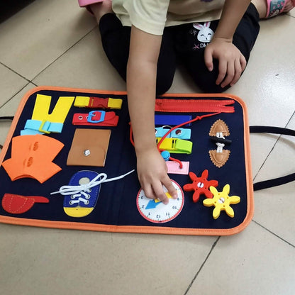 Kids Busy Board Sensory Activity Board Preschool Learning Toys - A-1 Thread Vault