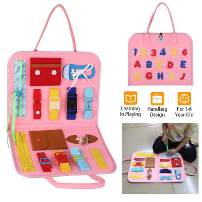 Kids Busy Board Sensory Activity Board Preschool Learning Toys - A-1 Thread Vault