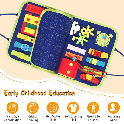 Kids Busy Board Sensory Activity Board Preschool Learning Toys - A-1 Thread Vault