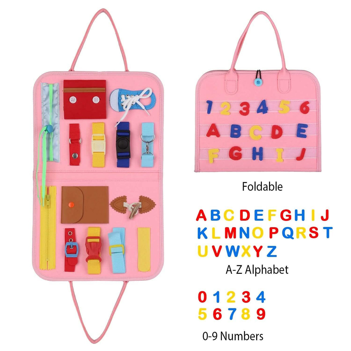 Kids Busy Board Sensory Activity Board Preschool Learning Toys - A-1 Thread Vault