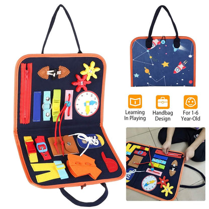 Kids Busy Board Sensory Activity Board Preschool Learning Toys - A-1 Thread Vault