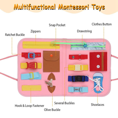 Kids Busy Board Sensory Activity Board Preschool Learning Toys - A-1 Thread Vault