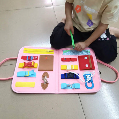 Kids Busy Board Sensory Activity Board Preschool Learning Toys - A-1 Thread Vault