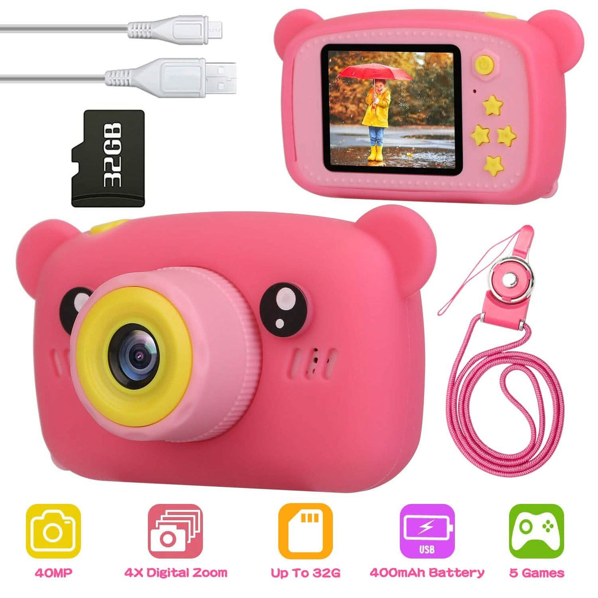 Kids Digital Camera with 2" Screen 4x Digital Zoom - A-1 Thread Vault