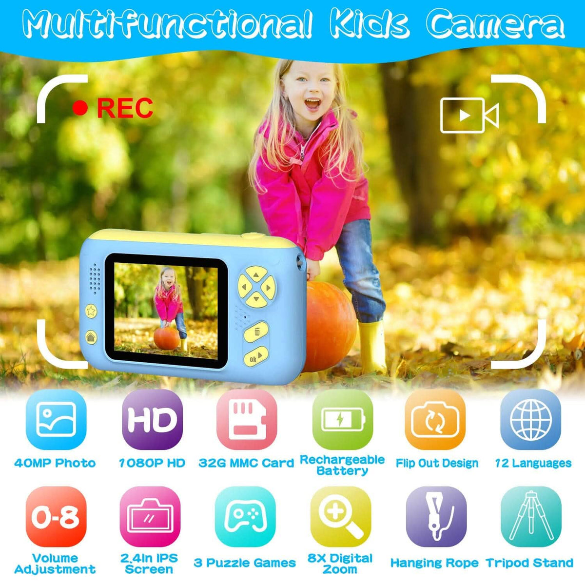 Kids Digital Camera with Flip Lens - A-1 Thread Vault