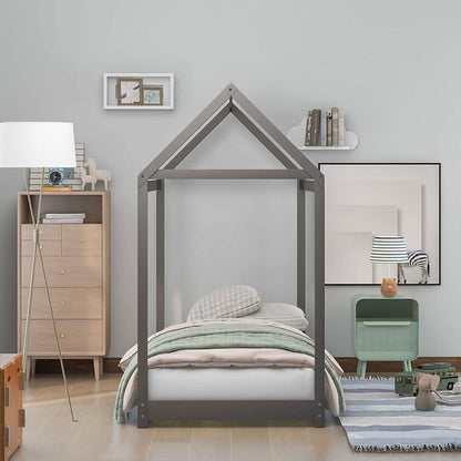 Kids House Bed Frame Twin Floor Bed - A-1 Thread Vault