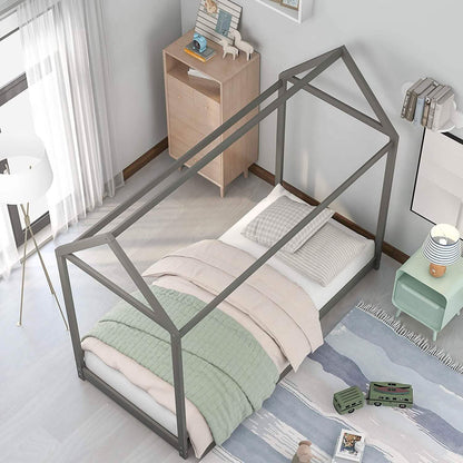 Kids House Bed Frame Twin Floor Bed - A-1 Thread Vault