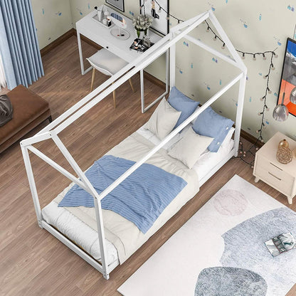 Kids House Bed Frame Twin Floor Bed - A-1 Thread Vault