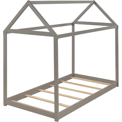 Kids House Bed Frame Twin Floor Bed - A-1 Thread Vault