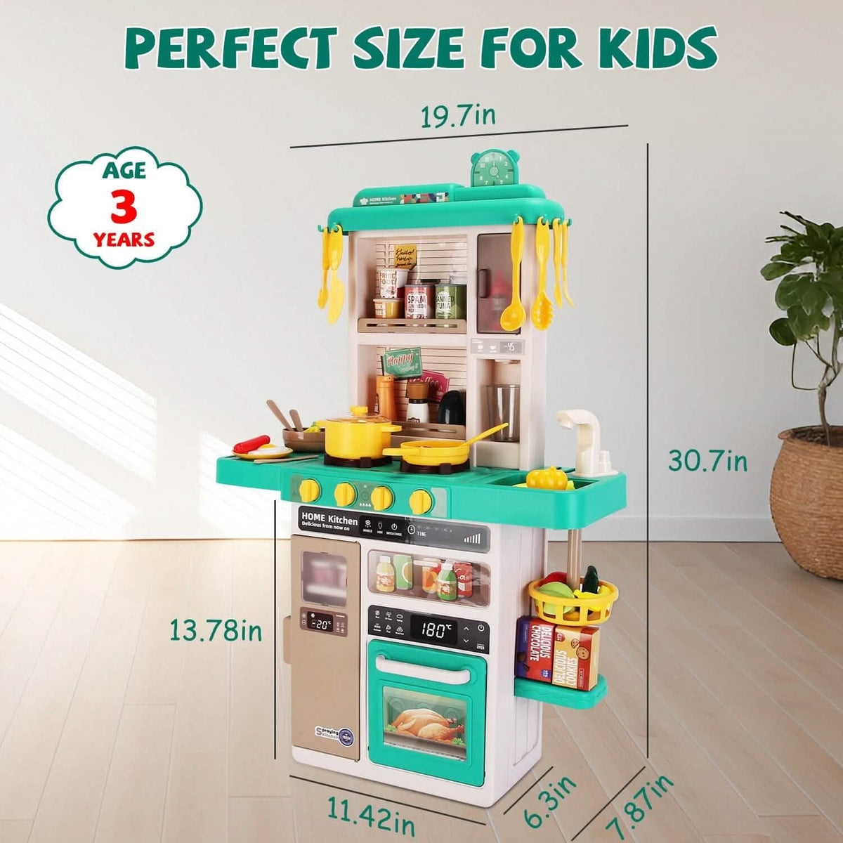 Kids Kitchen Play Set Interactive Pretend Kitchen Toys Cookware - A-1 Thread Vault