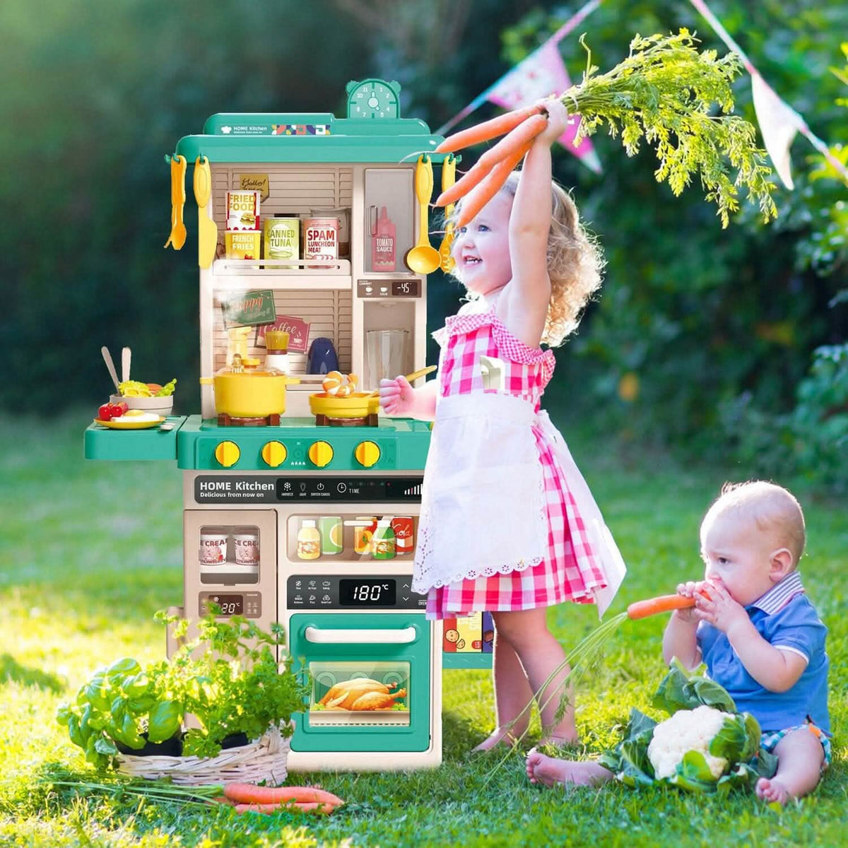 Kids Kitchen Play Set Interactive Pretend Kitchen Toys Cookware - A-1 Thread Vault
