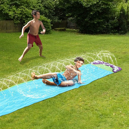 Kids Single Water Slide Lawn Surfing Racing Lane Slip Splash Spray Sprinkler - A-1 Thread Vault