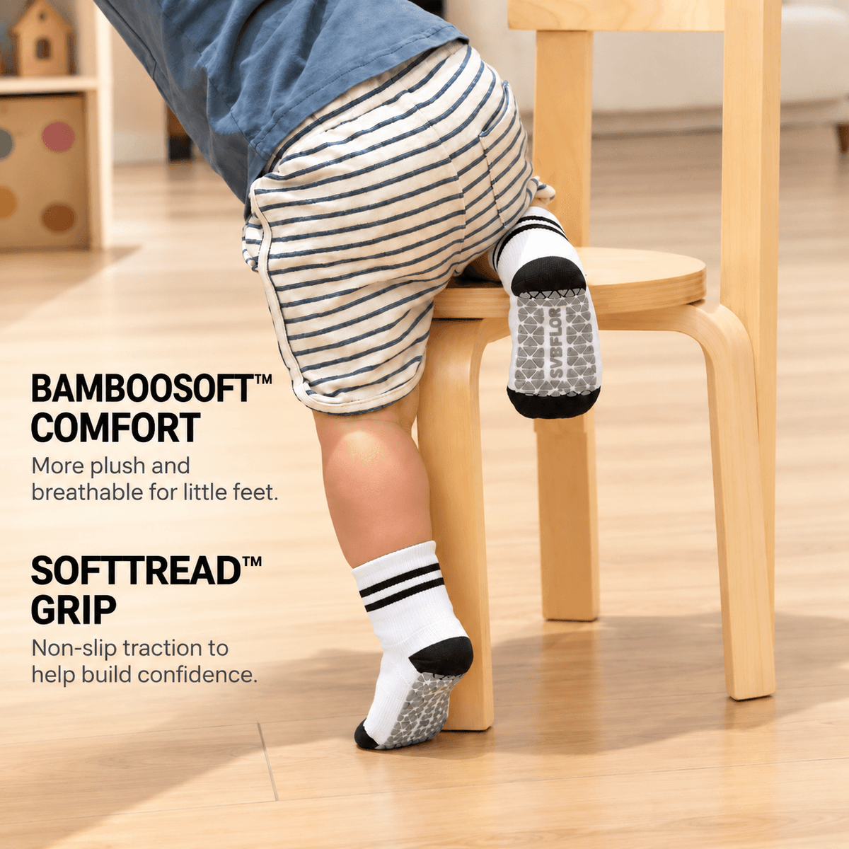 Kids Stay-Up Grip Socks - A-1 Thread Vault