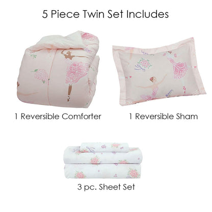 Kidz Mix Dancing Ballerinas Bed in a Bag - A-1 Thread Vault