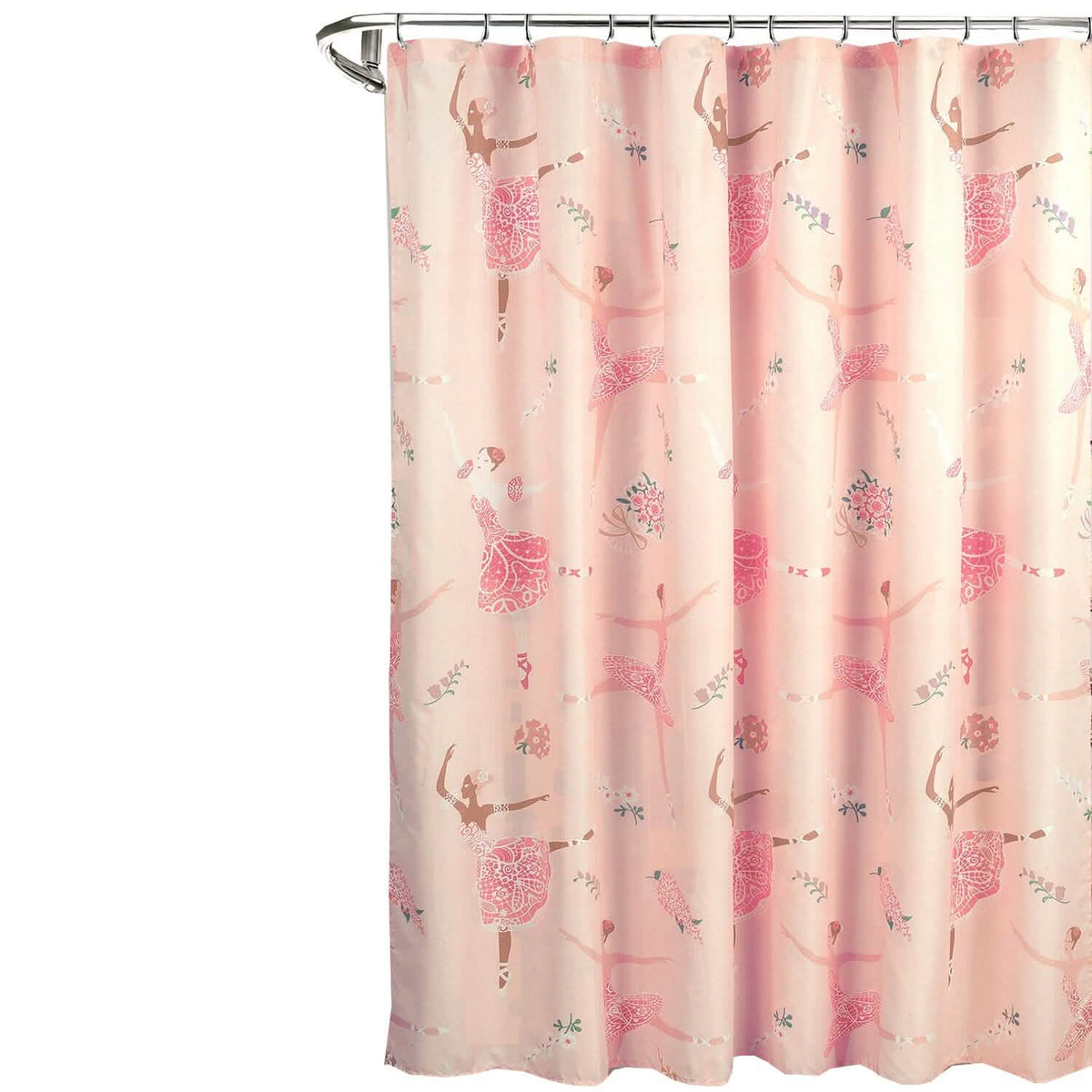 Kidz Mix Dancing Ballerinas Shower Curtain - A-1 Thread Vault