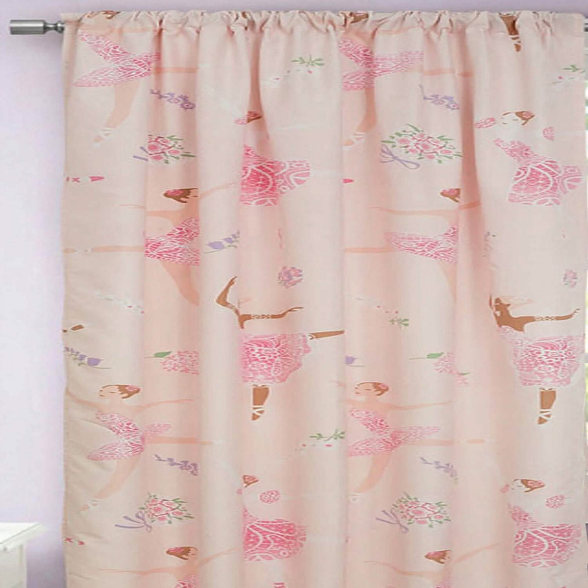 Kidz Mix Dancing Ballerinas Shower Curtain - A-1 Thread Vault