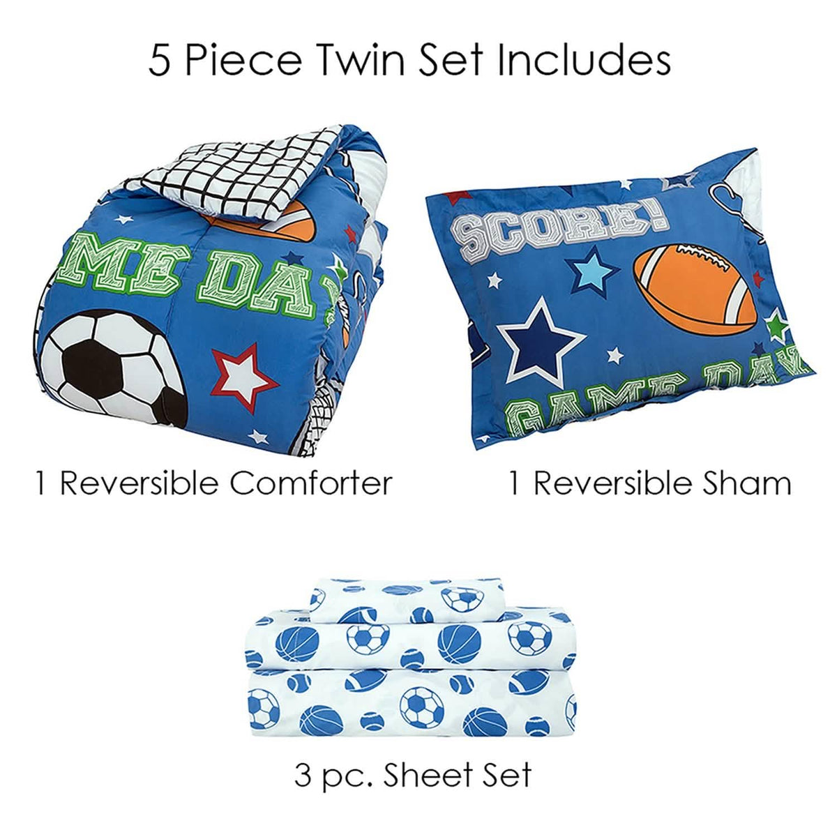 Kidz Mix Game Day Bed in a Bag - A-1 Thread Vault