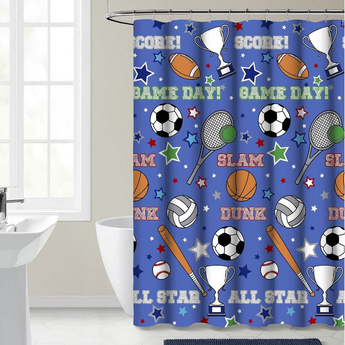 Kidz Mix Game Day Shower Curtain - A-1 Thread Vault