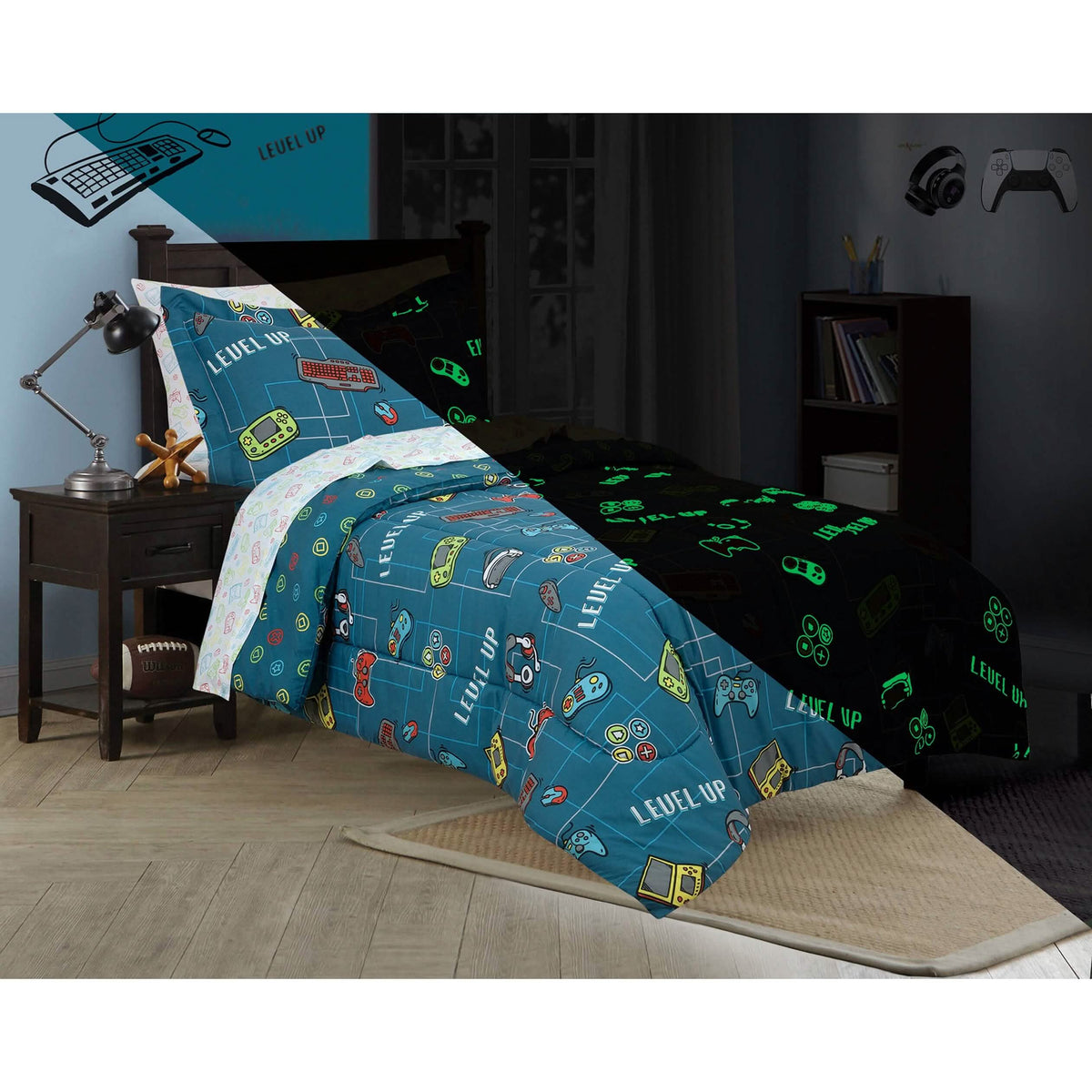 Kidz Mix Level Up Glow In The-Dark Bed In A Bag - A-1 Thread Vault