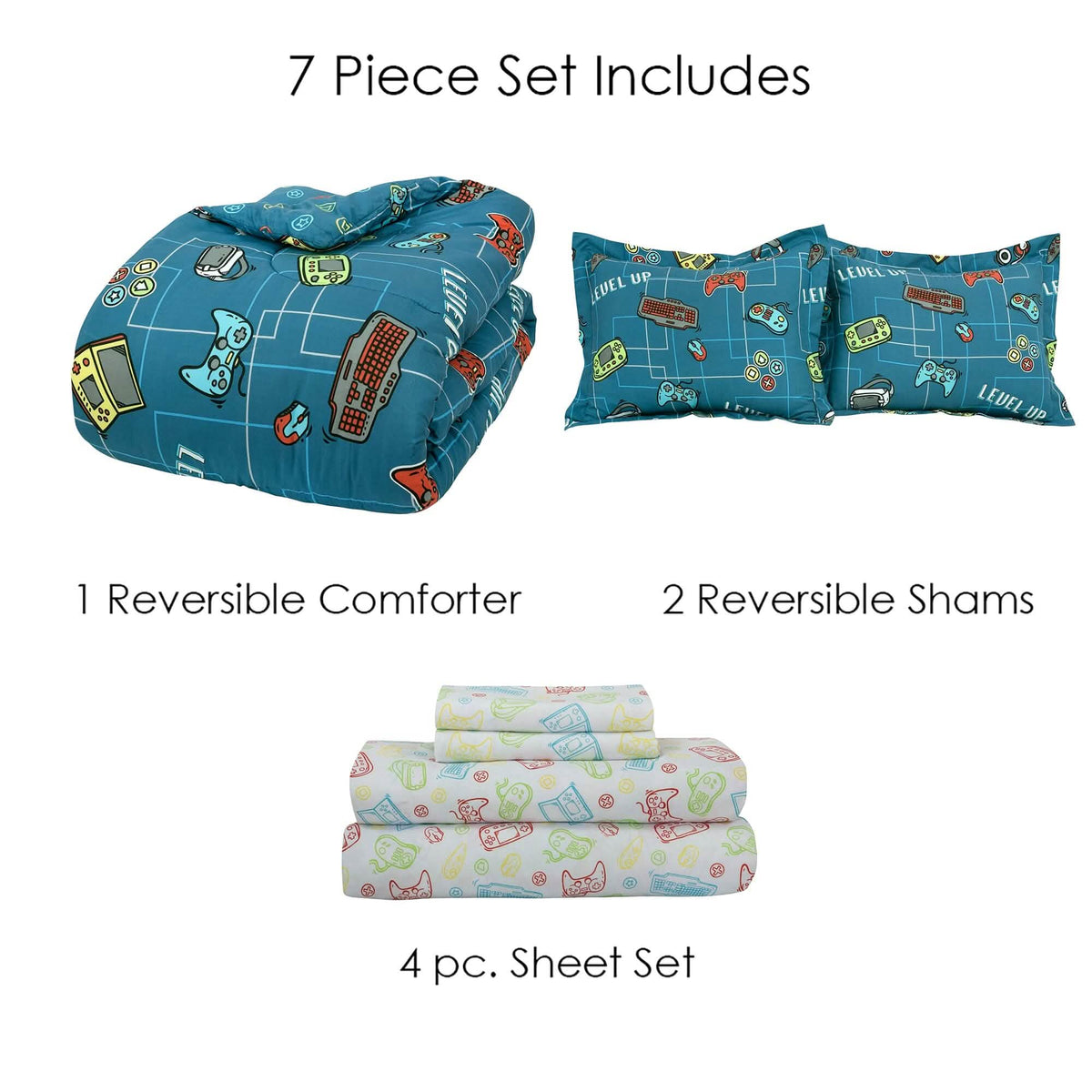 Kidz Mix Level Up Glow In The-Dark Bed In A Bag - A-1 Thread Vault