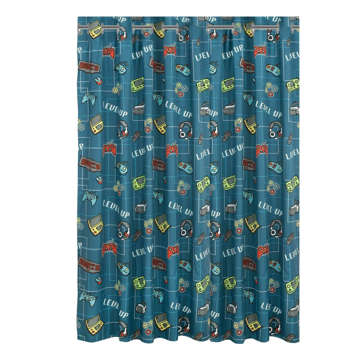 Kidz Mix Level Up Glow-in-the-Dark Shower Curtain - A-1 Thread Vault