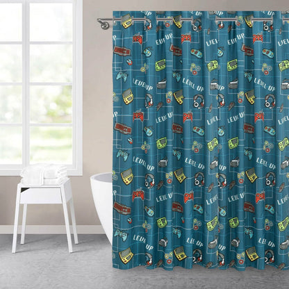 Kidz Mix Level Up Glow-in-the-Dark Shower Curtain - A-1 Thread Vault