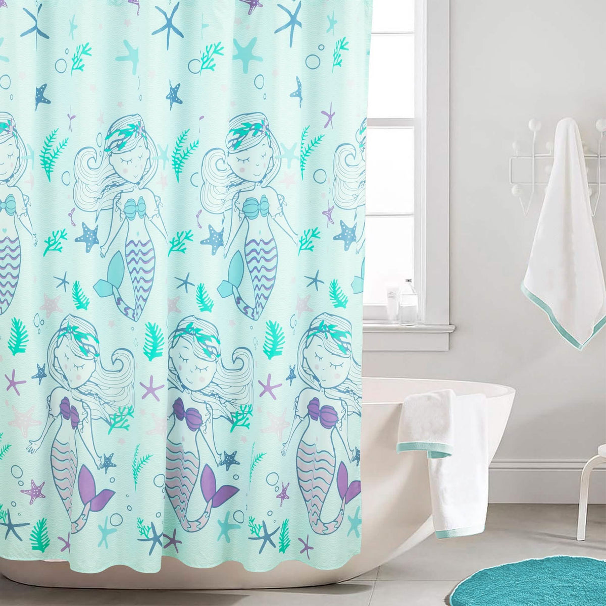 Kidz Mix Mystical Mermaid Shower Curtain - A-1 Thread Vault