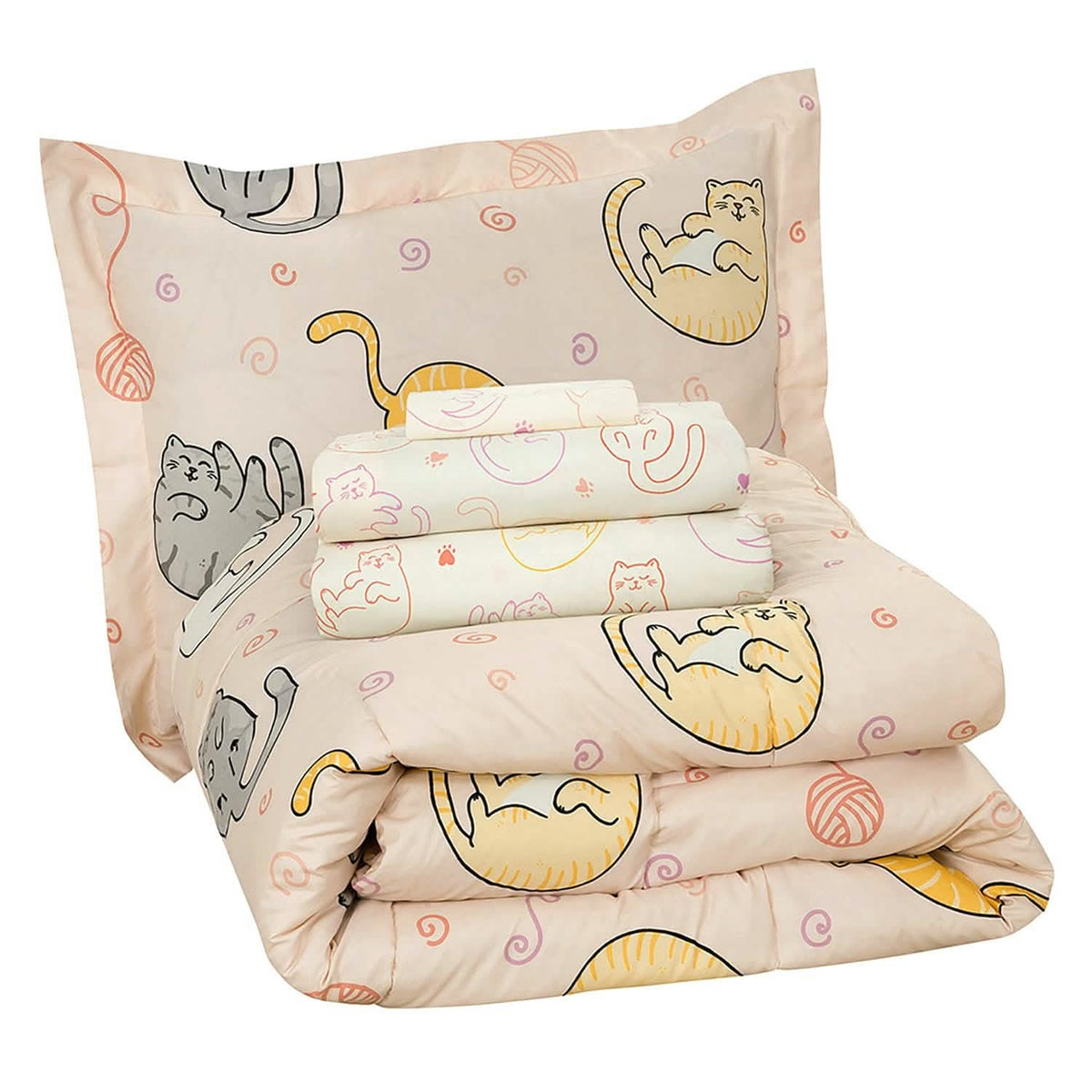 Kidz Mix Sleepy Cats Bed in a Bag - A-1 Thread Vault