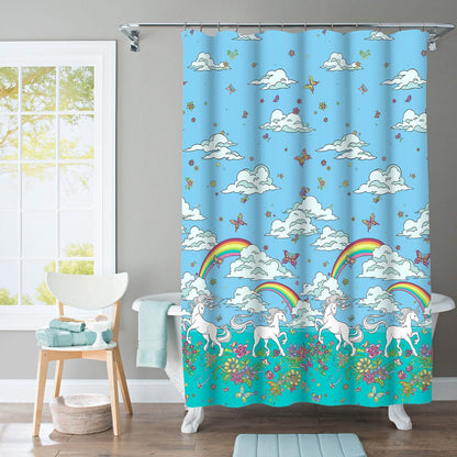 Kidz Mix Unicorn Rainbow Shower Curtain - A-1 Thread Vault