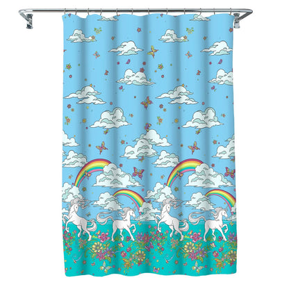 Kidz Mix Unicorn Rainbow Shower Curtain - A-1 Thread Vault