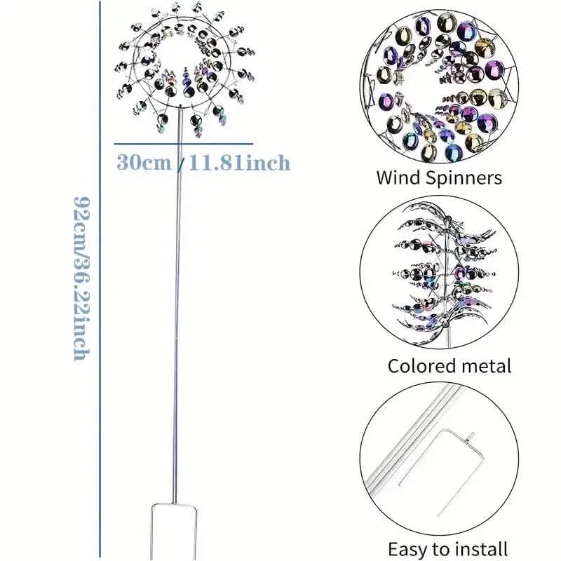 Kinetic Wind Sculptures & Spinners 3D Wind Spinner Wind Powered Wind Art - A-1 Thread Vault