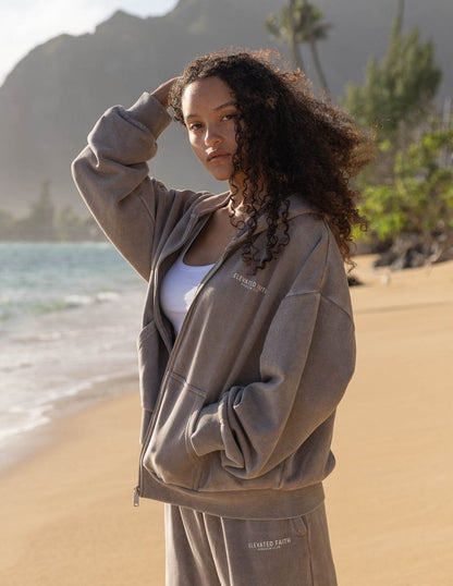 Kingdom Club Brown Full-Zip Hoodie - A-1 Thread Vault