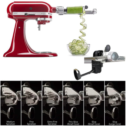 KitchenAid 7 Blade Spiralizer Plus with Peel, Core and Slice - A-1 Thread Vault