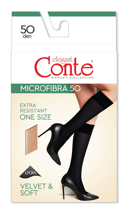 Knee Highs Conte Microfibra 50 Den (1 pair) - A-1 Thread Vault